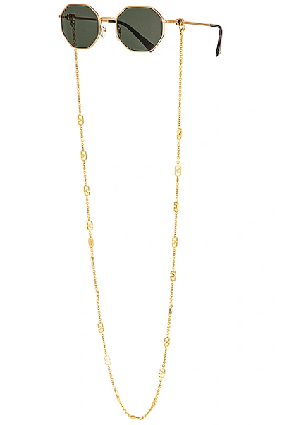 VALENTINO VLOGO CHAIN METAL SUNGLASSES