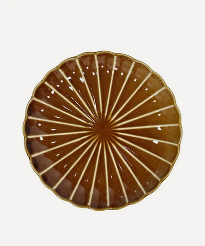 HK LIVING KYOTO CERAMICS STRIPED DESSERT PLATE