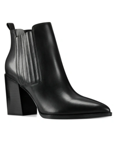 NINE WEST WOMEN'S MEDIUM BEATA BLOCK HEEL ANKLE BOOTIES WOMEN'S SHOES