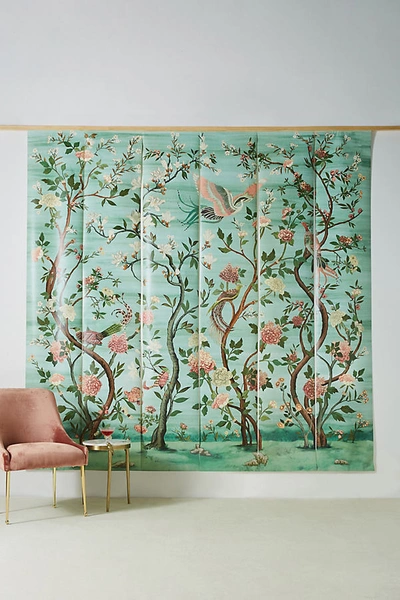 YORK WALLCOVERINGS HAVENVIEW SEA GREEN CHINOISERIE MURAL