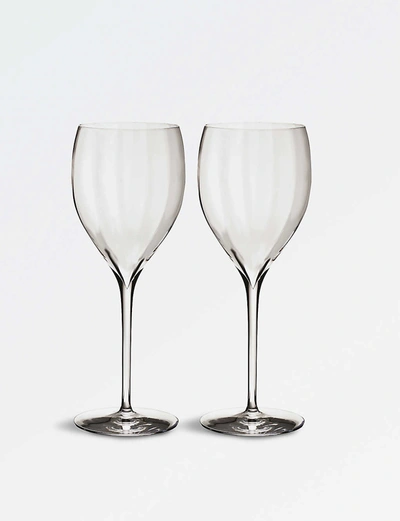 WATERFORD ELEGANCE OPTIC SAUVIGNON CRYSTAL WINE GLASSES SET OF TWO