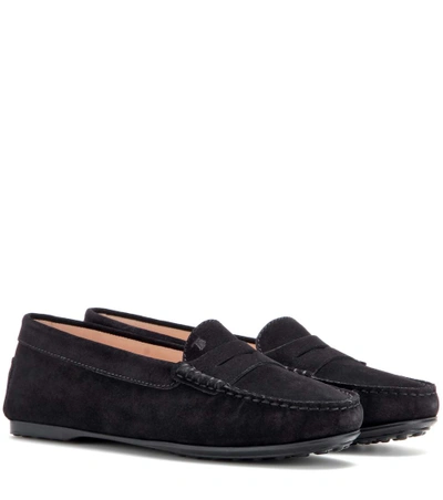 TOD'S Gommini Brushed-Suede Loafers