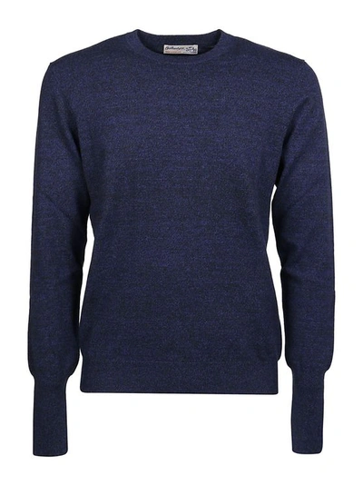 BALLANTYNE MENS BLUE CASHMERE SWEATER