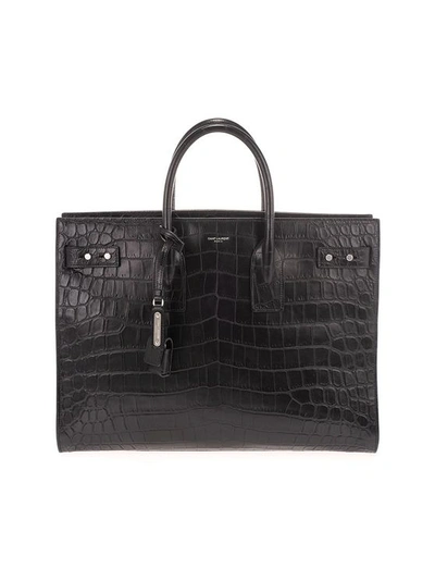 SAINT LAURENT SAINT LAURENT MEN'S 6315260Q50E1000 BLACK LEATHER BRIEFCASE