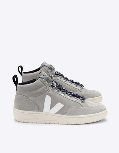 VEJA RORAIMA SUEDE TRAINERS - OXFORD GREY/WHITE