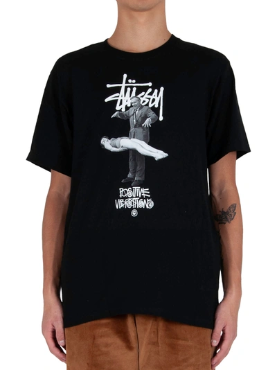 STUSSY LEVITATE TEE - BLACK