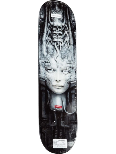 SUPREME GIGER GRAPHIC-PRINT SKATEBOARD