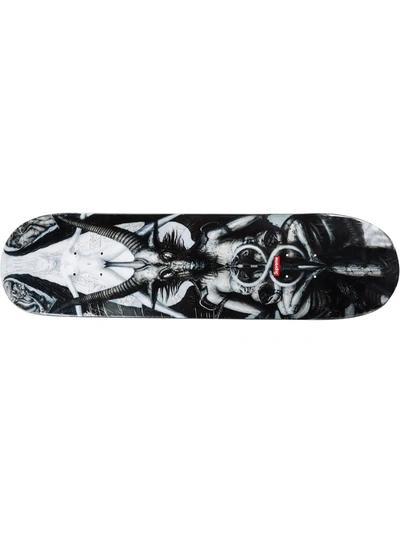 SUPREME GIGER GRAPHIC-PRINT SKATEBOARD