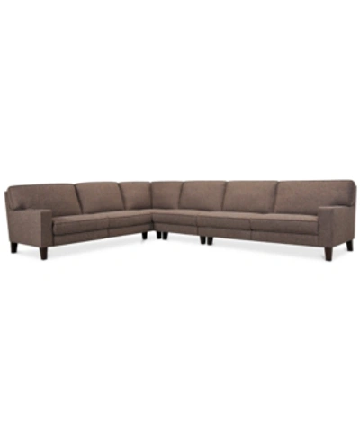 FURNITURE CLOSEOUT! SANDREW 4-PC. FABRIC SECTIONAL WITH 2 POWER FOOT RESTS, CREATED FOR MACY'S