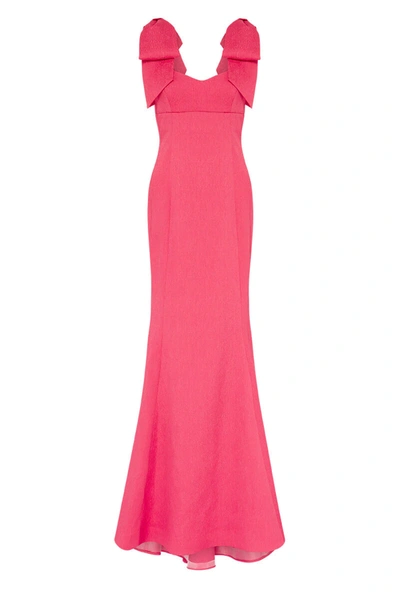 REBECCA VALLANCE MARTINI BOW GOWN PINK