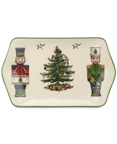 SPODE CHRISTMAS TREE NUTCRACKER DESSERT TRAY, CREATED FOR MACY'S