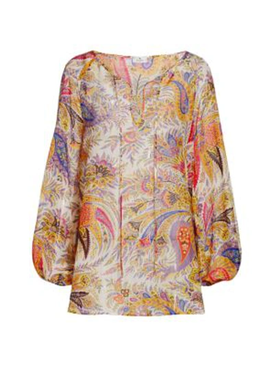 ETRO MYKONOS PAISLEY TUNIC BLOUSE