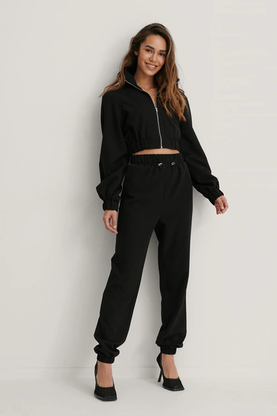 KIM FEENSTRA X NA-KD Drawstring Trousers Black