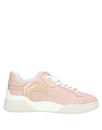 TOD'S TOD'S WOMAN SNEAKERS PINK SIZE 8 LEATHER