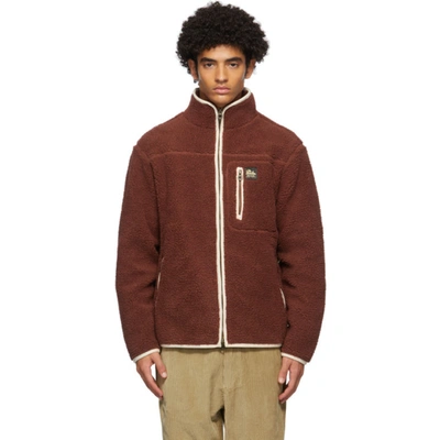 Shop Aime Leon Dore Aime Leon Dore Red Sherpa Fleece Jacket In Paprika