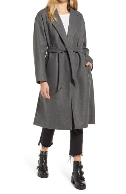 Vero Moda Wrap In Dark Grey Melange