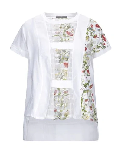 HIGH BY CLAIRE CAMPBELL HIGH WOMAN TOP WHITE SIZE L COTTON, SILK