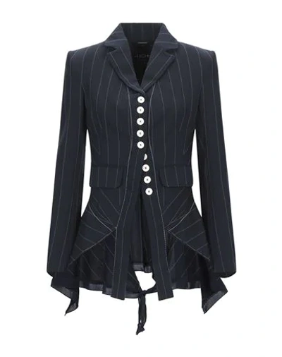 HIGH BY CLAIRE CAMPBELL HIGH WOMAN SUIT JACKET MIDNIGHT BLUE SIZE 8 POLYESTER, RAYON