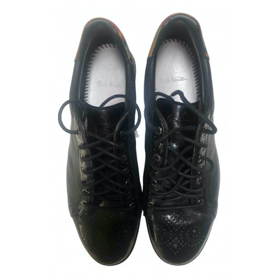 PAUL SMITH BLACK LEATHER TRAINERS