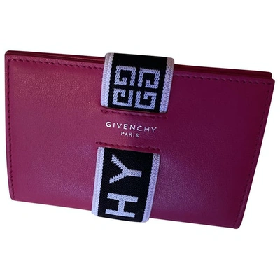 GIVENCHY RED LEATHER WALLET
