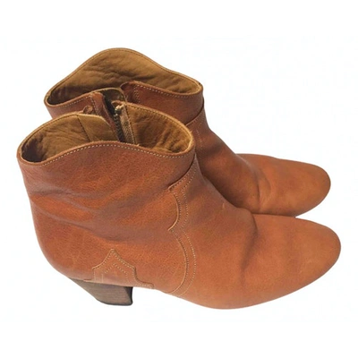 ISABEL MARANT BROWN LEATHER BOOTS