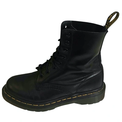 DR. MARTENS 1460 PASCAL (8 EYE) LEATHER BIKER BOOTS