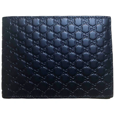 GUCCI NAVY LEATHER SMALL BAG, WALLET & CASES