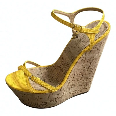 DSQUARED2 YELLOW LEATHER SANDALS