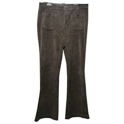 FREE PEOPLE BROWN COTTON TROUSERS