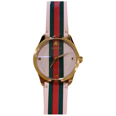 GUCCI G-TIMELESS PINK STEEL WATCH