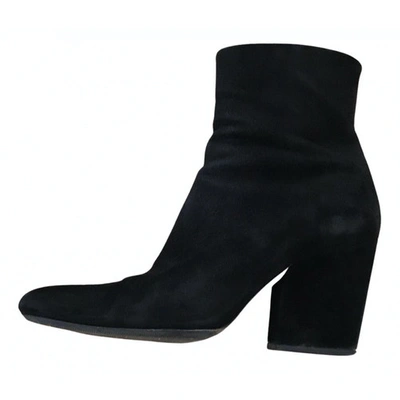 ALEXANDER WANG BLACK SUEDE ANKLE BOOTS