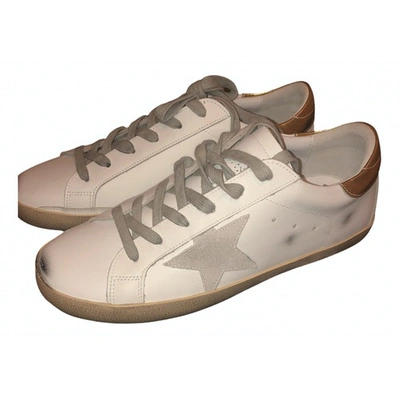 GOLDEN GOOSE SUPERSTAR GOLD LEATHER TRAINERS