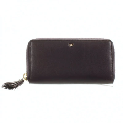 ANYA HINDMARCH PURPLE LEATHER WALLET