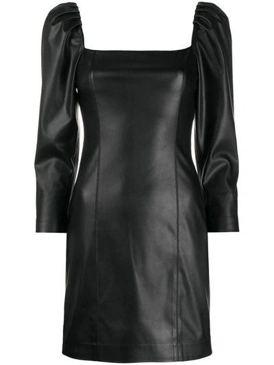 ALICE AND OLIVIA SQUARE NECK RUCHED DETAIL DRESS