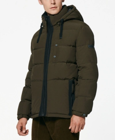 Shop Marc New York Men s Hubble Crinkle Down Jacket In Olive