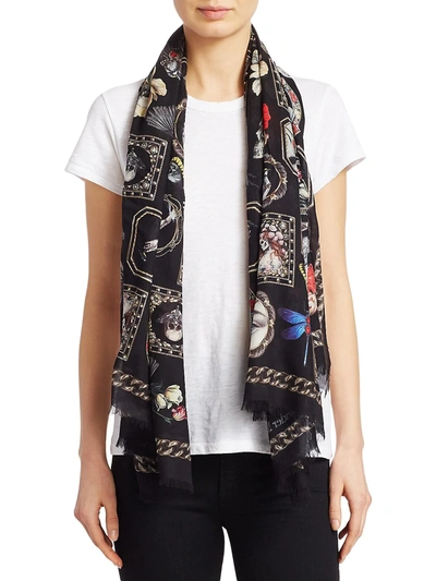 Alexander Mcqueen Women's Cameo & Curiosity Wool-blend Scarf In