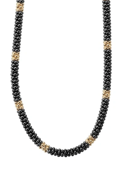 LAGOS LAGOS BLACK CAVIAR BEADED NECKLACE