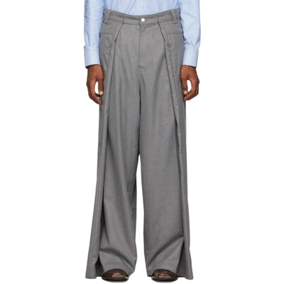 MARTINE ROSE MARTINE ROSE GREY FARAH EDITION 100TH ANNIVERSARY VERBOTEN TROUSERS
