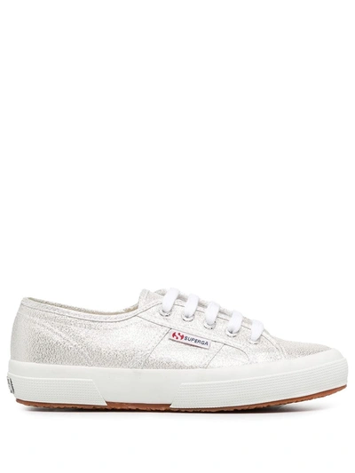 SUPERGA METALLIC LOW-TOP SNEAKERS