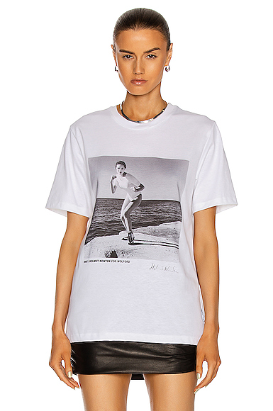 Shop Wolford X Helmut Newton T Shirt In Stone Grey