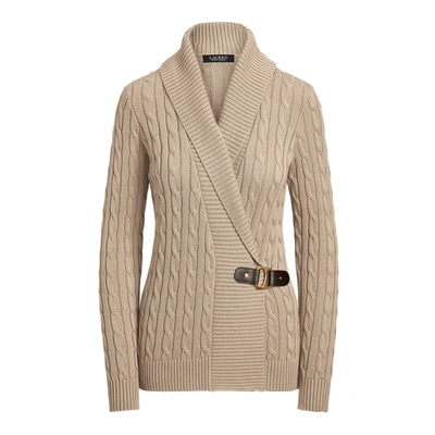 RALPH LAUREN BUCKLED COTTON SWEATER