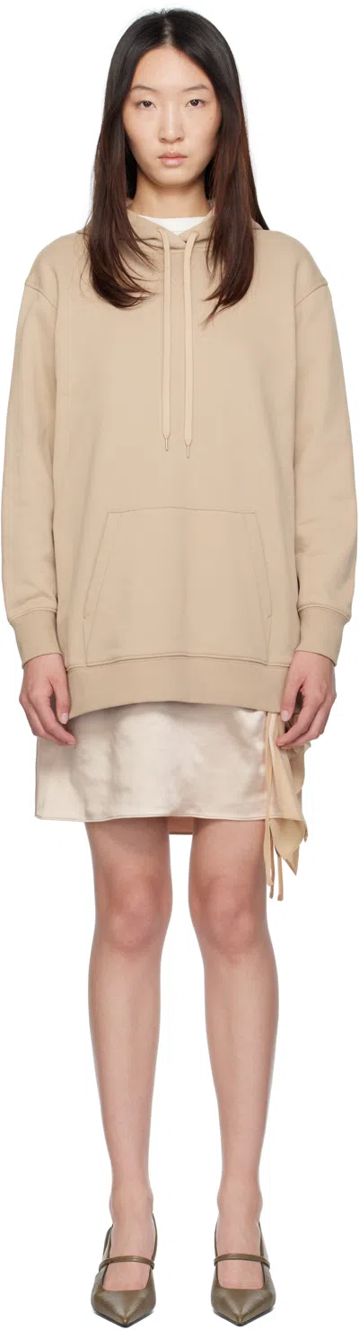3.1 PHILLIP LIM BEIGE COMBO HOODIE & MINIDRESS SET