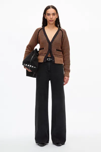 3.1 PHILLIP LIM BI-COLOR CROPPED CARDIGAN