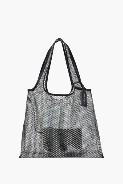 3.1 PHILLIP LIM CRYSTAL EMBELLISHED MESH MARKET TOTE