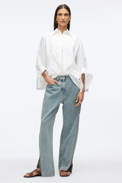 3.1 PHILLIP LIM CURVE DENIM PANT WITH ZIPPERS
