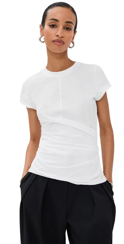 3.1 PHILLIP LIM DRAPED T-SHIRT WHITE