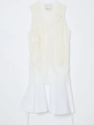 3.1 PHILLIP LIM FLORAL-APPLIQUÉ MIDI DRESS