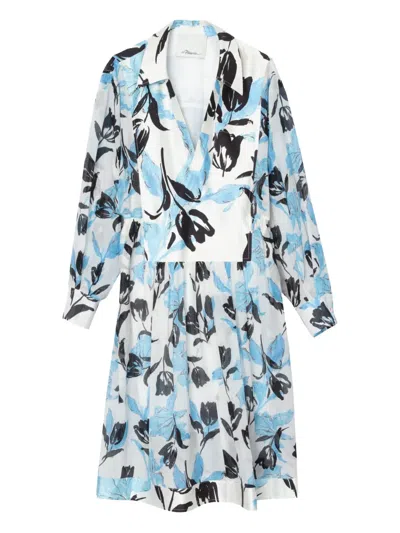 3.1 PHILLIP LIM FLORAL-PRINT BELTED DRESS