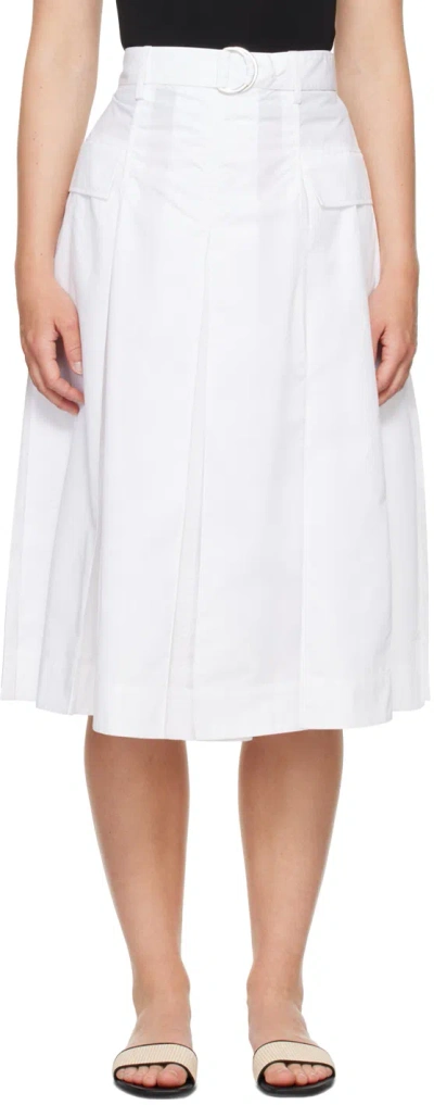 3.1 PHILLIP LIM WHITE UTILITY MIDI SKIRT