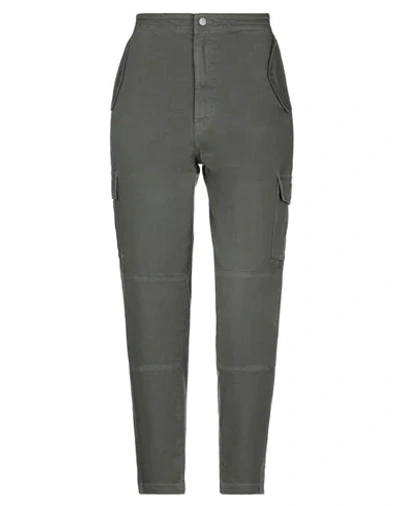 J BRAND J BRAND WOMAN JEANS MILITARY GREEN SIZE 24 COTTON, ELASTANE